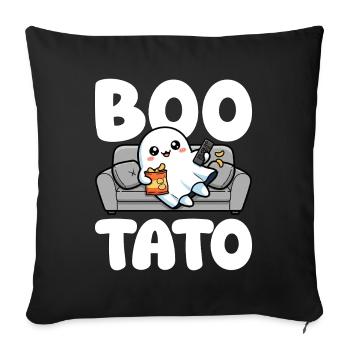 BOO-TATO - GHOST HALLOWEEN - Sofa pillowcase 17,3'' x 17,3'' (45 x 45 cm) - black - Front