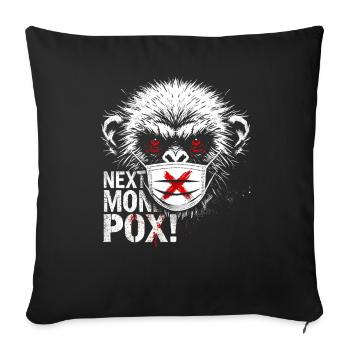 Protest Monkey Face Mask Artwork - Sofa pillowcase 17,3'' x 17,3'' (45 x 45 cm) - black - Front