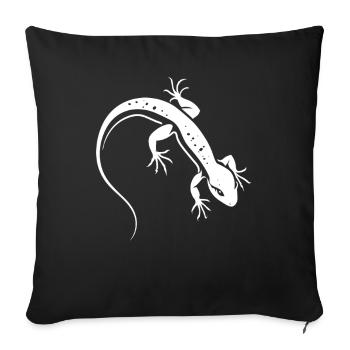 Lizard Silhouette Contrasting Salamander - Sofa pillowcase 17,3'' x 17,3'' (45 x 45 cm) - black - Front