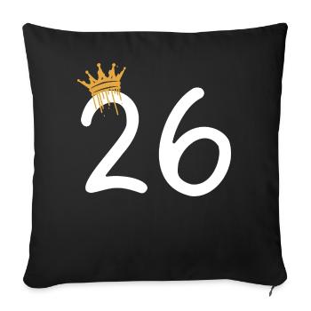 26 - Sofakissenbezug 45 x 45 cm - Schwarz - Vorne
