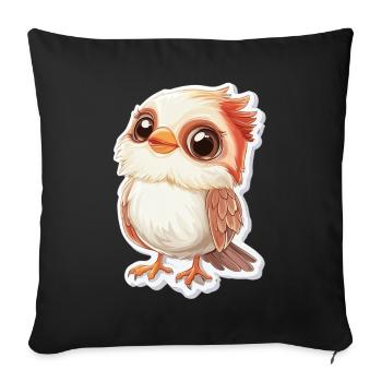 Cockatoo - Sofa pillowcase 17,3'' x 17,3'' (45 x 45 cm) - black - Front