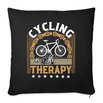 Bicycle Cyclist Mountain Bike - Sofa pillowcase 17,3'' x 17,3'' (45 x 45 cm) - black - Front