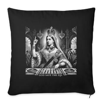 God Save the DJs Vintage design mixing music - Sofa pillowcase 17,3'' x 17,3'' (45 x 45 cm) - black - Front