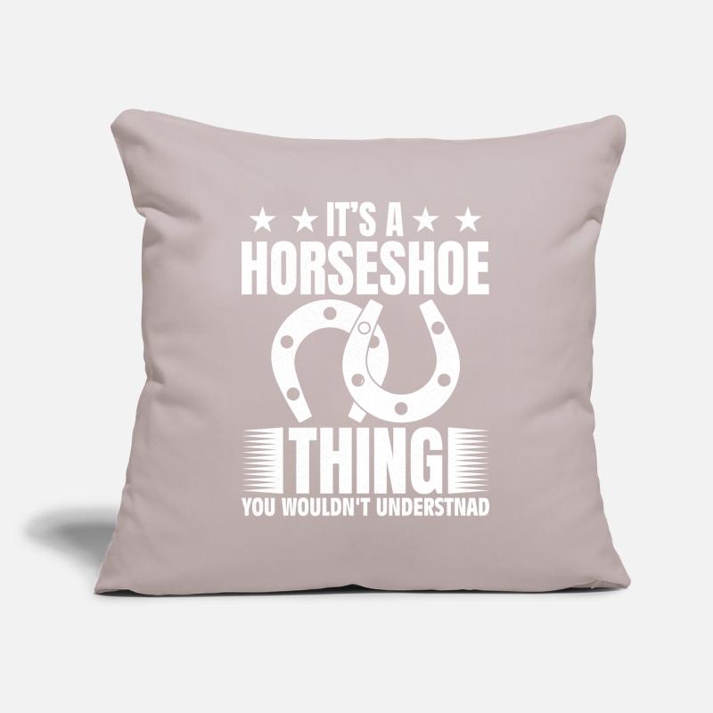 C’est un truc de fer à cheval que vous ne comprendriez pas Housse de coussin décorative 45 x 45 cm