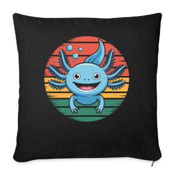 Axolotl Animal Design - Sofa pillowcase 17,3'' x 17,3'' (45 x 45 cm) - black - Front