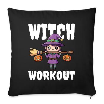 WITCH WORKOUT - WITCH HALLOWEEN - Sofa pillowcase 17,3'' x 17,3'' (45 x 45 cm) - black - Front
