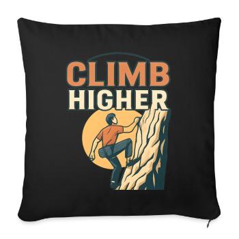 Kletterheld Motiv Design - Sofakissenbezug 45 x 45 cm - Schwarz - Vorne