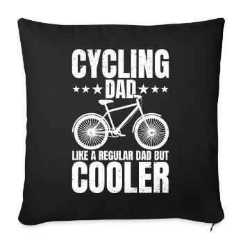 Cycling Dad Bike Rider & Cyclist Father's Day - Sofa pillowcase 17,3'' x 17,3'' (45 x 45 cm) - black - Front