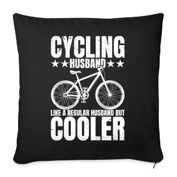 Cycling Husband Bike Rider Cyclist Husband Day - Sofa pillowcase 17,3'' x 17,3'' (45 x 45 cm) - black - Front
