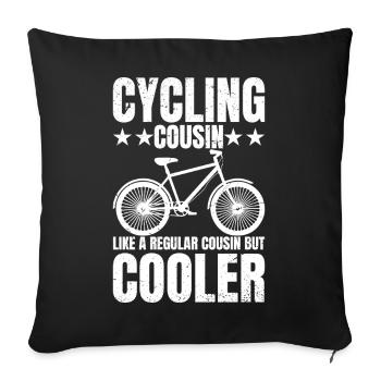 Cycling Cousin Bike Rider Cyclist Cousin's Day - Sofa pillowcase 17,3'' x 17,3'' (45 x 45 cm) - black - Front