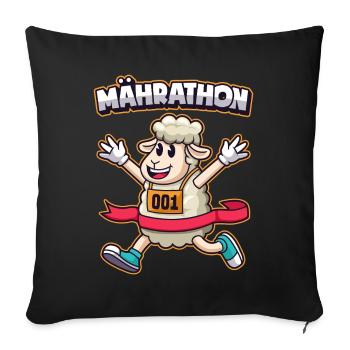 Jogger Sheep Marathon Running Sportsman Running - Sofa pillowcase 17,3'' x 17,3'' (45 x 45 cm) - black - Front
