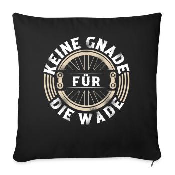 Vélo de montagne cycliste - Housse de coussin décorative 45 x 45 cm - noir - Devant