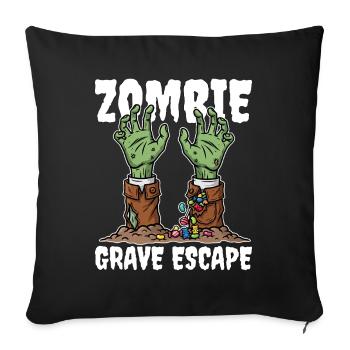 ZOMBIE_GRAVE_ESCAPE - Sofa pillowcase 17,3'' x 17,3'' (45 x 45 cm) - black - Front