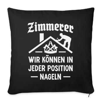 Carpenter craft carpenter guild sign - Sofa pillowcase 17,3'' x 17,3'' (45 x 45 cm) - black - Front