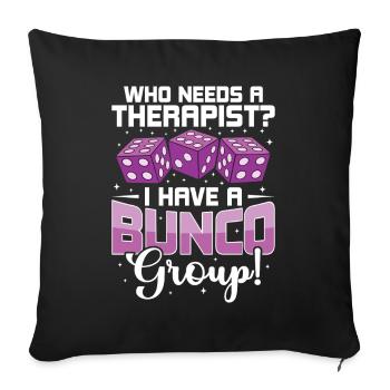 Theapie Bunco Player Dice Games Gift - Sofa pillowcase 17,3'' x 17,3'' (45 x 45 cm) - black - Front