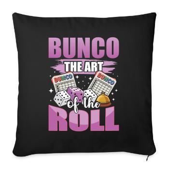 Bunco The Art Of The Roll Dice Games Gift - Sofa pillowcase 17,3'' x 17,3'' (45 x 45 cm) - black - Front