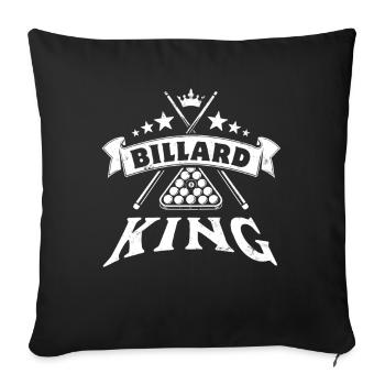 Boule de huit, boule de billard, cadeau du roi du billard - Housse de coussin décorative 45 x 45 cm - noir - Devant