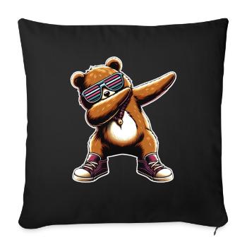 Dabbing Bear Wearing Cool Sunglasses Bear Lovers - Sofa pillowcase 17,3'' x 17,3'' (45 x 45 cm) - black - Front