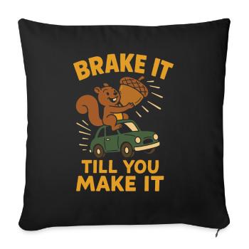 Funny Animal Lovers Squirrel Humor Wildlife - Sofa pillowcase 17,3'' x 17,3'' (45 x 45 cm) - black - Front