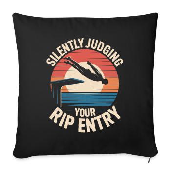 Plongeoir - Housse de coussin décorative 45 x 45 cm - noir - Devant
