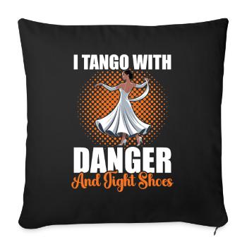 Tango Dance Shoes Ballroom Dance School - Sofa pillowcase 17,3'' x 17,3'' (45 x 45 cm) - black - Front