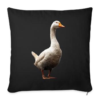 Oie mignon oie poussins Oie poussin canard petites oies - Housse de coussin décorative 45 x 45 cm - noir - Devant