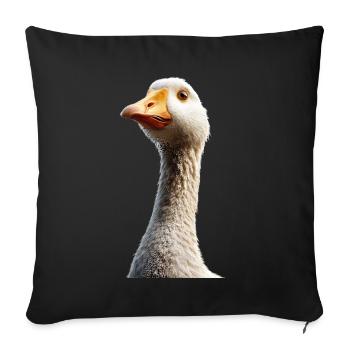 Oie mignon oie poussins Oie poussin canard petites oies - Housse de coussin décorative 45 x 45 cm - noir - Devant