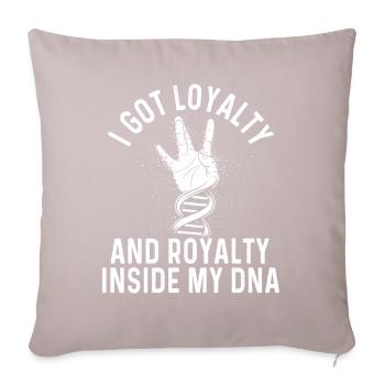 La royauté de la loyauté dans mon ADN Hip Hop Culture lyrique - Housse de coussin décorative 45 x 45 cm - taupe clair - Devant