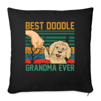 Best Doodle Grandma Ever - Sofa pillowcase 17,3'' x 17,3'' (45 x 45 cm) - black - Front