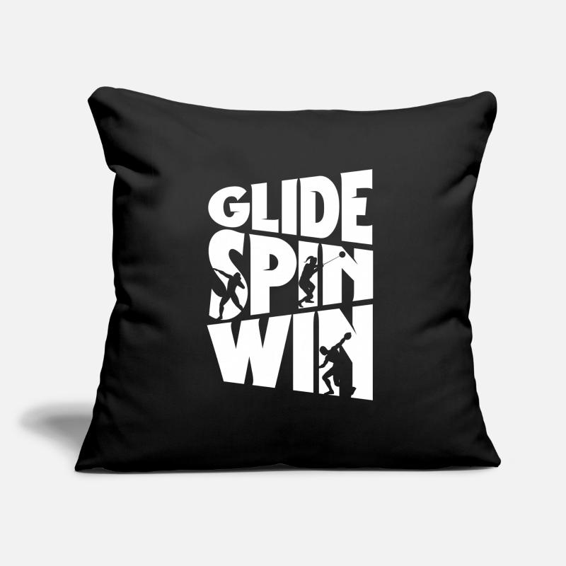 Shot Put Shot Put Shot Put Glide Spin Win Sofa pillowcase 17,3'' x 17,3'' (45 x 45 cm)