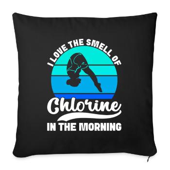 Plongeoir - Housse de coussin décorative 45 x 45 cm - noir - Devant