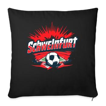 Schweinfurt Football Merchandise - Sofa pillowcase 17,3'' x 17,3'' (45 x 45 cm) - black - Front
