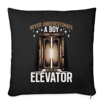 Elevator toddler & kids - Sofa pillowcase 17,3'' x 17,3'' (45 x 45 cm) - black - Front