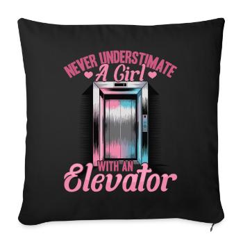 Elevator toddler & kids - Sofa pillowcase 17,3'' x 17,3'' (45 x 45 cm) - black - Front