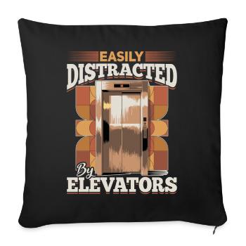 Elevator toddler & kids - Sofa pillowcase 17,3'' x 17,3'' (45 x 45 cm) - black - Front