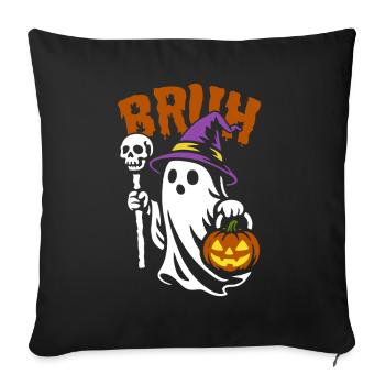 Ghost Broth, Halloween Party Costume - Pumpkin - Sofa pillowcase 17,3'' x 17,3'' (45 x 45 cm) - black - Front