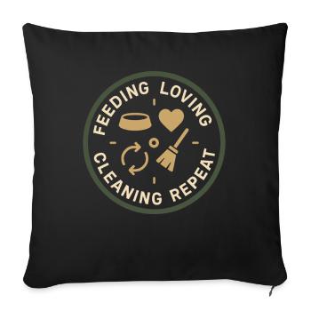 Zookeeper Animal Care Worker Zoo Employee - Sofa pillowcase 17,3'' x 17,3'' (45 x 45 cm) - black - Front