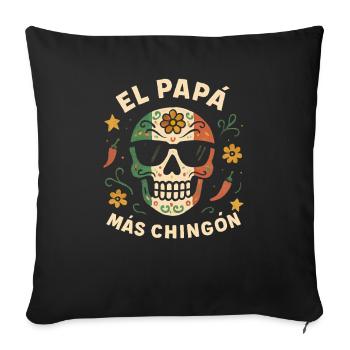 El Papa Mas Chingon - Housse de coussin décorative 45 x 45 cm - noir - Devant