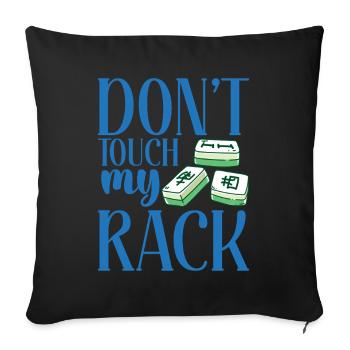 Jeu de Mahjong Chinois Pièces Jeux de société - Housse de coussin décorative 45 x 45 cm - noir - Devant