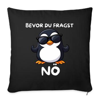 Penguin with sunglasses Lower Austria - Sofa pillowcase 17,3'' x 17,3'' (45 x 45 cm) - black - Front