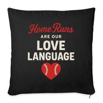 Garçon Maman Baseball Proter Fils Homerun Équipe de voyage - Housse de coussin décorative 45 x 45 cm - noir - Devant