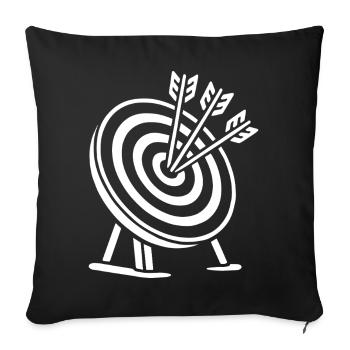 Archery Archers Hit the Mark - Sofa pillowcase 17,3'' x 17,3'' (45 x 45 cm) - black - Front
