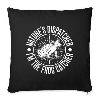 Frog Catcher Nature´s Dispatcher Frog - Sofakissenbezug 45 x 45 cm - Schwarz - Vorne
