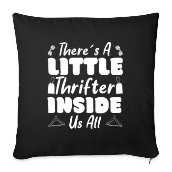 Thrift Shop Little Thrifter Inside Us All Love - Sofa pillowcase 17,3'' x 17,3'' (45 x 45 cm) - black - Front
