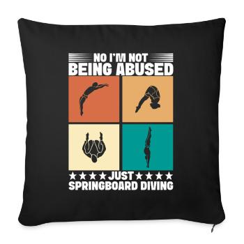 Kunstspringen Turmspringer Sprungbrett - Sofakissenbezug 45 x 45 cm - Schwarz - Vorne