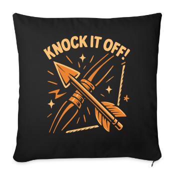 Tir à l'arc Archer Arrêtez-le - Housse de coussin décorative 45 x 45 cm - noir - Devant