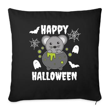 Mouse Happy Halloween Witch's Cauldron Bat - Sofa pillowcase 17,3'' x 17,3'' (45 x 45 cm) - black - Front