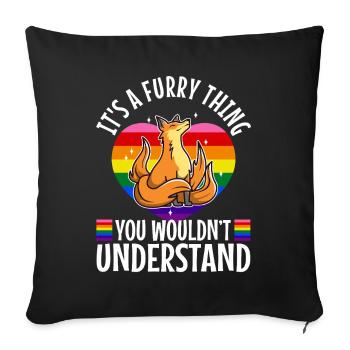 C’est une chose poilue que vous ne comprendriez pas - Housse de coussin décorative 45 x 45 cm - noir - Devant