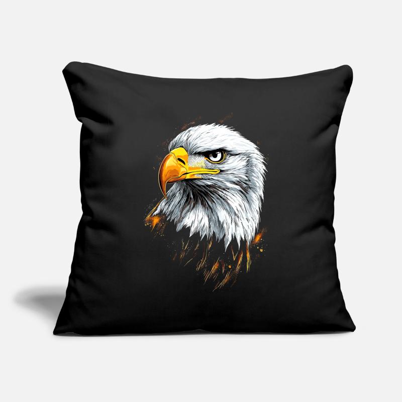 Aigle Pygargue à tête blanche Aigle royal Pygargue à queue blanche Housse de coussin décorative 45 x 45 cm