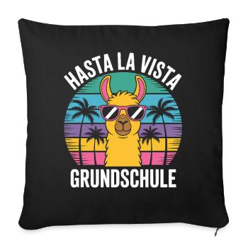 Lama Hasta La Vista Elementary School Graduation Gift - Sofa pillowcase 17,3'' x 17,3'' (45 x 45 cm) - black - Front